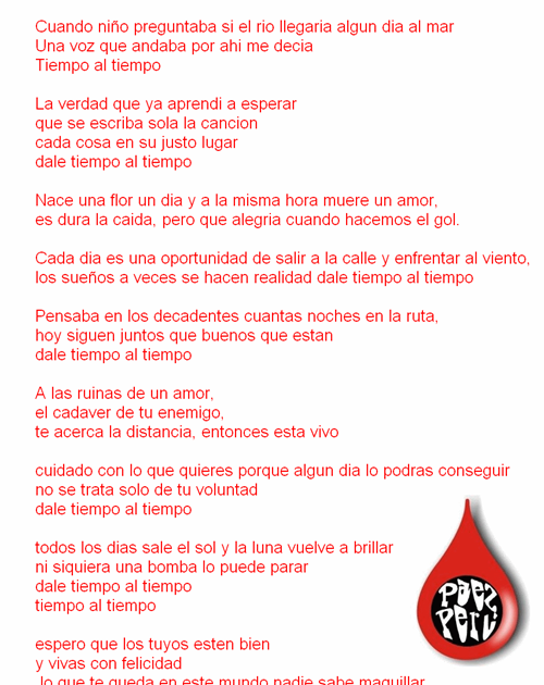 COMUNIDAD PAEZ PERU Tiempo al Tiempo letra y video Fito Páez Nueva
